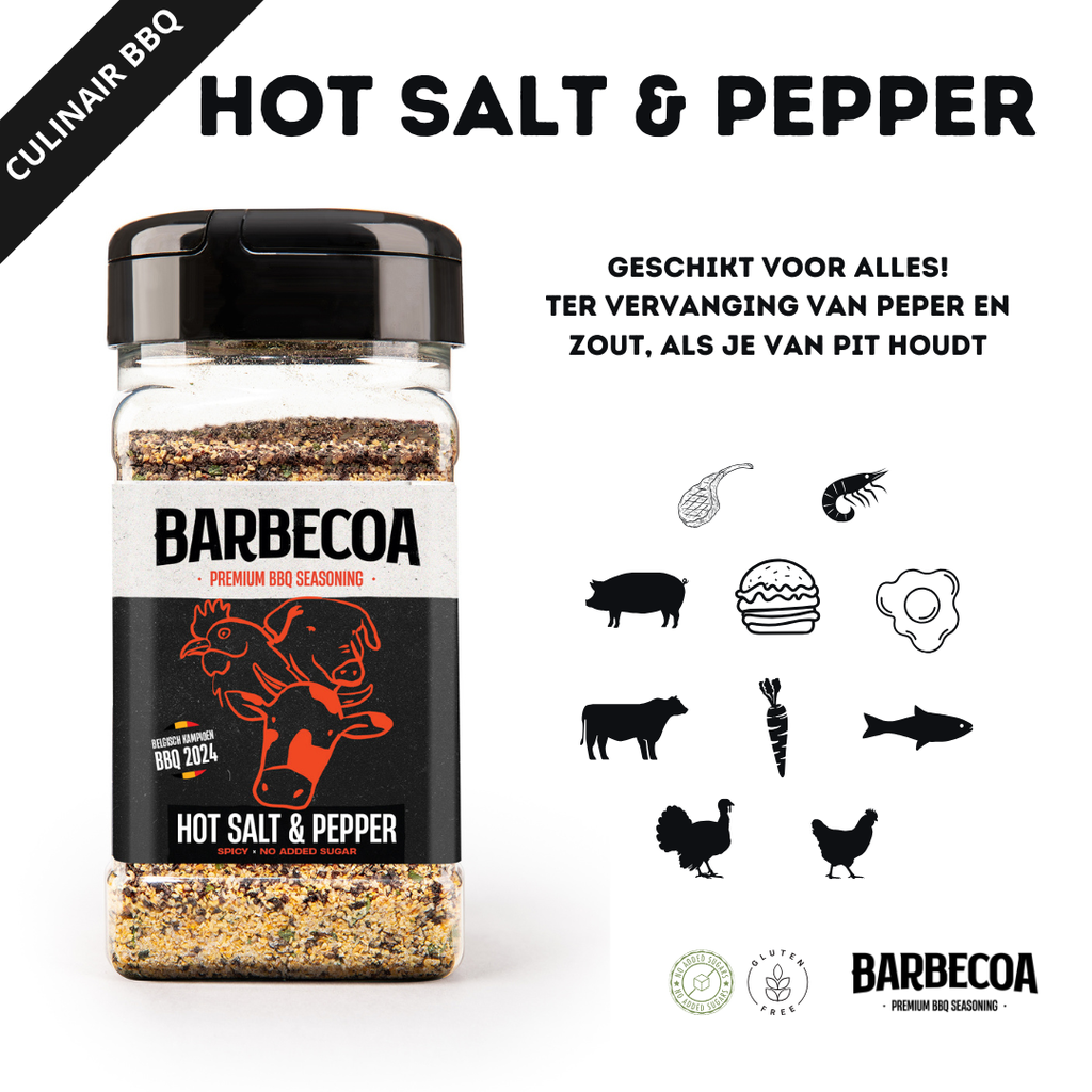 BARBECOA HOT SALT & PEPPER 250GR. 