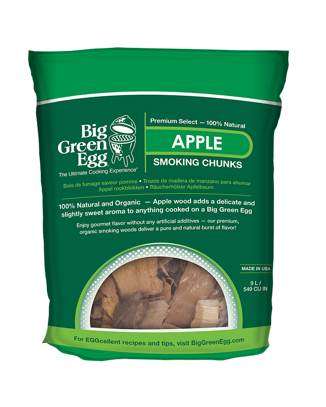 Big Green Egg, APPLE WOOD CHUNKS GROTERE STUKKEN DAN CHIPS