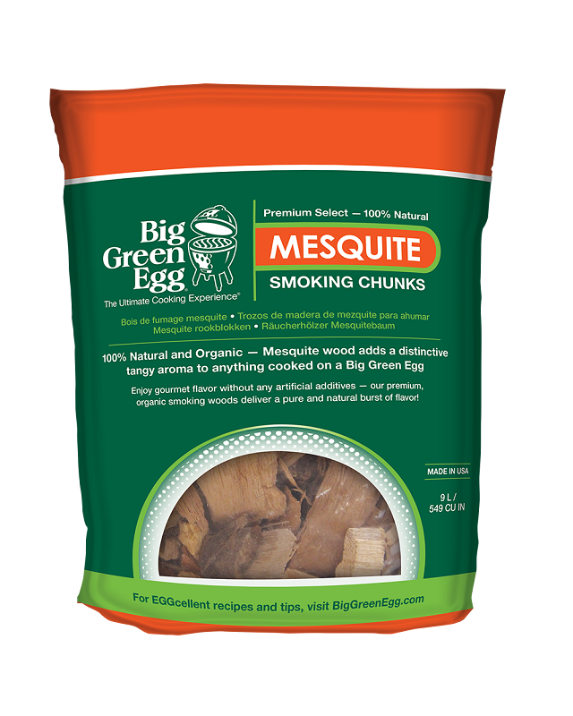Big Green Egg, MESQUITE WOOD CHUNKS GROTERE BROKKEN DAN CHIPS