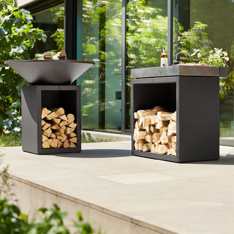 Ofyr, Butcher Block Storage 90 Black Donker Grijs Keramiek
