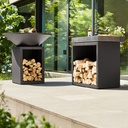 Ofyr, Butcher Block Storage 90 Black Donker Grijs Keramiek