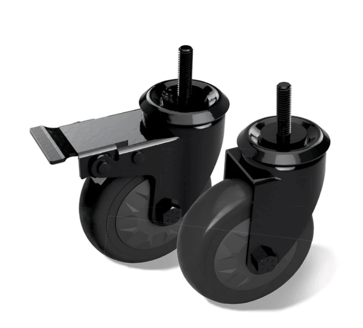 Big Green Egg, CASTER KIT 1 MET LOCK, 1 ZONDER LOCK