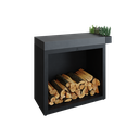 OFYR Butcher Block Storage 90 Black Ceramic Dark Grey