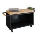 Ofyr, Kamado Table Black 135 PRO Teak Hout BGE