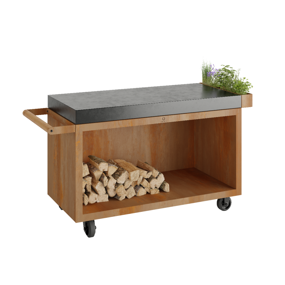 OFYR Mise en Place Table Corten 135 PRO Ceramic Dark Grey
