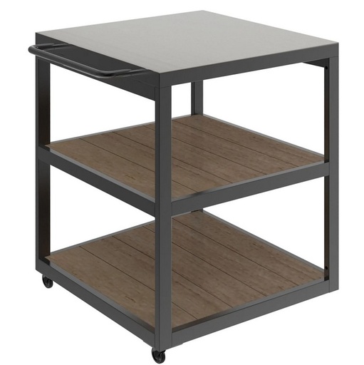 [48651045] Witt Pizza Trolley Side table 1/2 Pizza oven Black/Silver