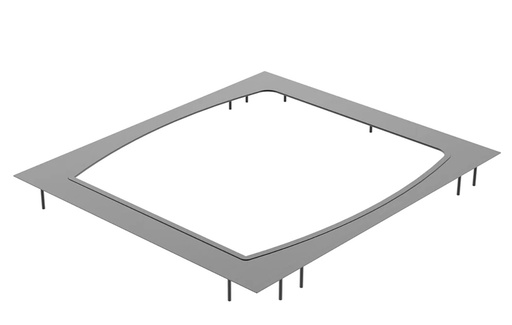 [48651049] Witt Pizza Trolley Master top plate for 16" Etna Rotant Pizza oven Stainless steel